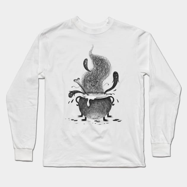 Magic Cauldron Long Sleeve T-Shirt by Gummy Illustrations